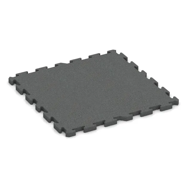 Fitness Beskyttelsesmåtte HD von WARCO im Farbdesign Skifergrå mit den Abmessungen 1000 x 1000 x 40 mm. Produktfoto von Artikel 3484 in der Aufsicht von schräg vorne.