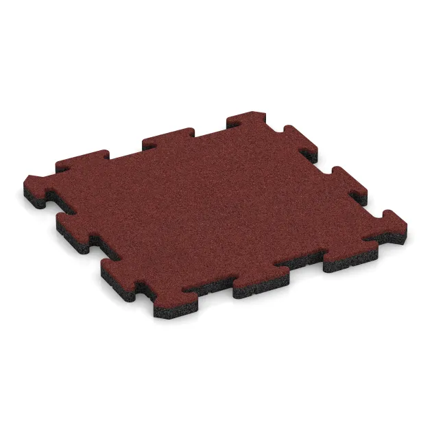 Poolflise von WARCO im Farbdesign Korallerød mit den Abmessungen 500 x 500 x 30 mm. Produktfoto von Artikel 5297 in der Aufsicht von schräg vorne.