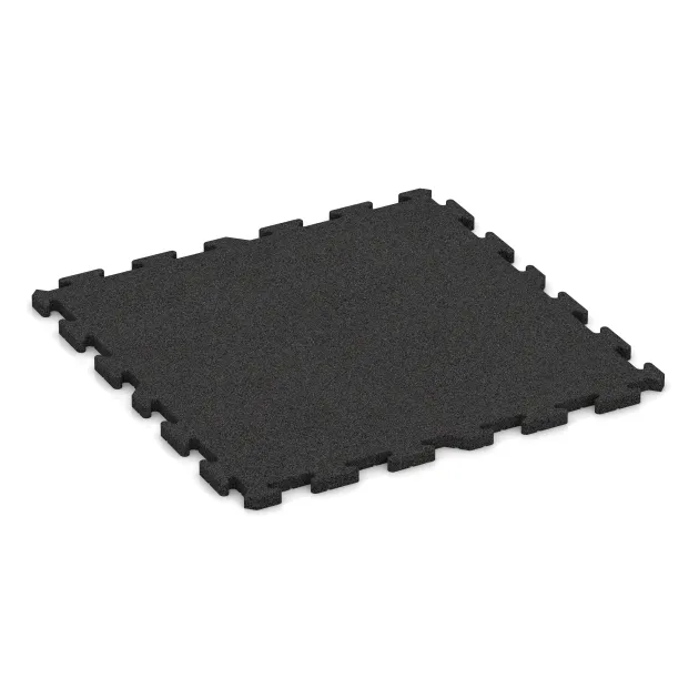 Fitness Beskyttelsesmåtte HD von WARCO im Farbdesign Anthracite mit den Abmessungen 1000 x 1000 x 30 mm. Produktfoto von Artikel 3330 in der Aufsicht von schräg vorne.