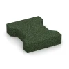 Gummi-brolægningssten von WARCO im Farbdesign Græsgrøn mit den Abmessungen 20 x 16,5 x 4,3 cm | 0,0278 m². Produktfoto von Artikel 3605 in der Aufsicht von schräg vorne.
