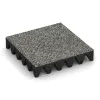 Faldunderlag – gummiflise 10 cm - EN 1177 ≤ 300 cm von WARCO im Farbdesign Grå Granit mit den Abmessungen 500 x 500 x 100 mm. Produktfoto von Artikel 5644 in der Aufsicht von schräg vorne.