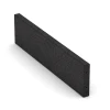 Gummi Randsten von WARCO im Farbdesign Antracit mit den Abmessungen 100 x 5 x 25 cm. Produktfoto von Artikel 2596 in der Aufsicht von schräg vorne.