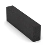 Gummi bloktrin af gummigranulat von WARCO im Farbdesign Antracit mit den Abmessungen 100 x 30 x 15 cm. Produktfoto von Artikel 7028 in der Aufsicht von schräg vorne.