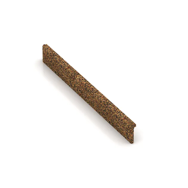 Gulvliste von WARCO im Farbdesign Terra Cotta mit den Abmessungen 750 x 20 x 80 mm. Produktfoto von Artikel 2250 in der Aufsicht von schräg vorne.
