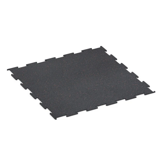 Fitnessgulv Kompakt von WARCO im Farbdesign Let Rød Sprinklet mit den Abmessungen 100 × 100 × 0,8 cm. Produktfoto von Artikel 6450 in der Aufsicht von schräg vorne.