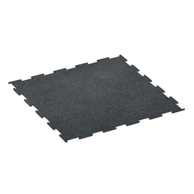 Fitnessgulv Kompakt von WARCO im Farbdesign Let Blå Sprøjtet mit den Abmessungen 100 × 100 × 0,8 cm. Produktfoto von Artikel 6451 in der Aufsicht von schräg vorne.
