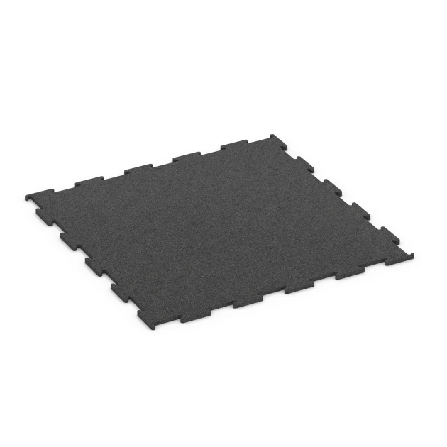 Fitnessgulv Kompakt von WARCO im Farbdesign Antracit mit den Abmessungen 50 x 50 x 0,8 cm | 0,25 m². Produktfoto von Artikel 6455 in der Aufsicht von schräg vorne.