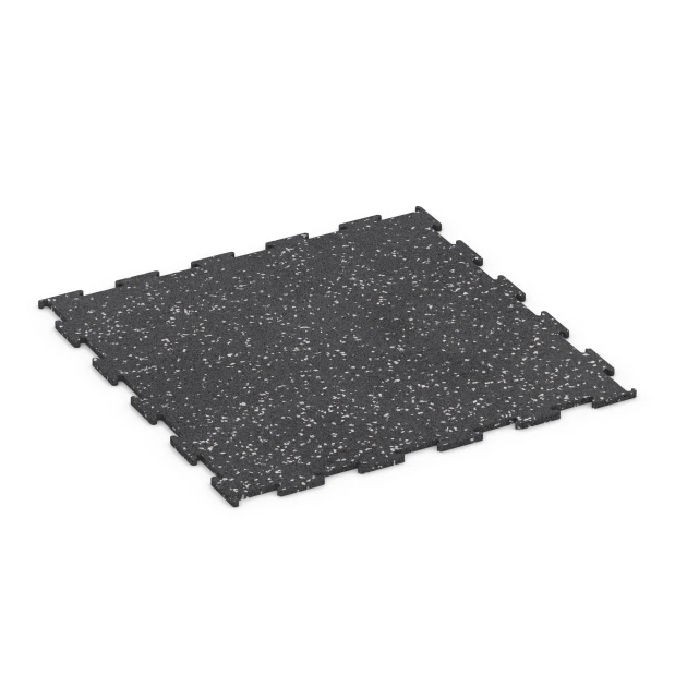 Fitnessgulv Kompakt von WARCO im Farbdesign Let Grå Sprøjtet mit den Abmessungen 50 × 50 × 0,8 cm. Produktfoto von Artikel 6458 in der Aufsicht von schräg vorne.