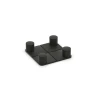 Fliseklips von WARCO im Farbdesign Mat sort mit den Abmessungen 50 x 50 mm – 8 mm. Produktfoto von Artikel 6121 in der Aufsicht von schräg vorne.