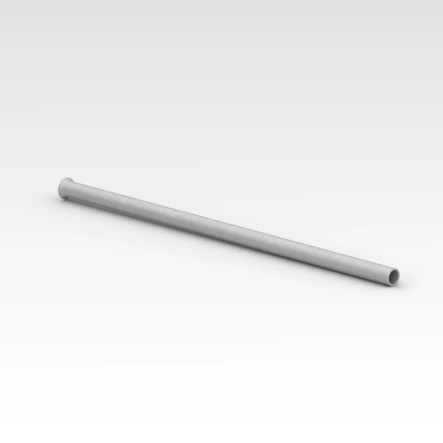 Jordanker von WARCO im Farbdesign Zinkgrå mit den Abmessungen ø 2,8 x 76 cm. Produktfoto von Artikel 6643 in der Aufsicht von schräg vorne.