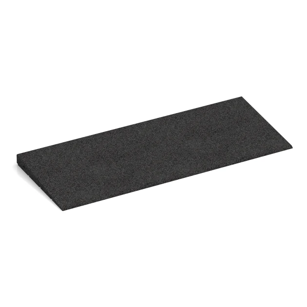 Dørtrinsrampe 75 cm von WARCO im Farbdesign Antracit mit den Abmessungen 75 x 30 cm | 8 < 35 mm. Produktfoto von Artikel 2388 in der Aufsicht von schräg vorne.