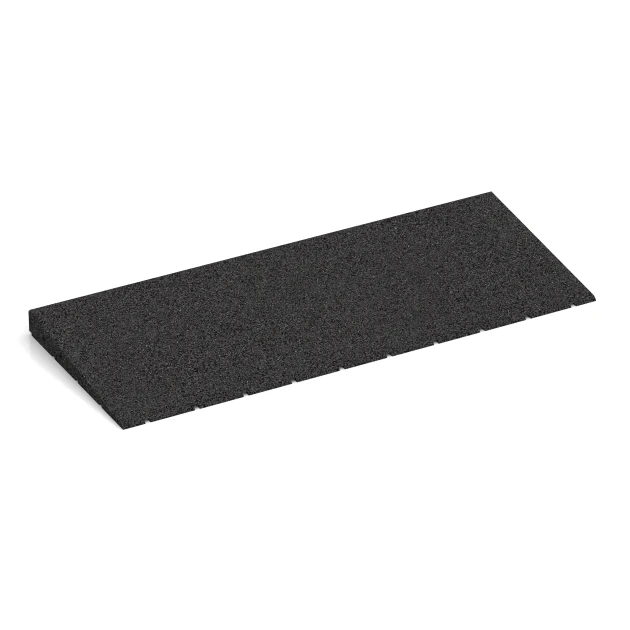 Dørtrinsrampe 75 cm von WARCO im Farbdesign Antracit mit den Abmessungen 75 x 30 cm | 8 < 40 mm. Produktfoto von Artikel 2428 in der Aufsicht von schräg vorne.