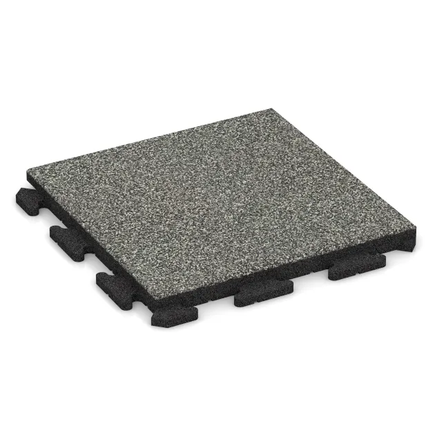 Gangfliser Classic von WARCO im Farbdesign Grå Granit mit den Abmessungen 500 x 500 x 40 mm. Produktfoto von Artikel 1298 in der Aufsicht von schräg vorne.