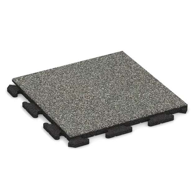 Poolflise Klassisk von WARCO im Farbdesign Grå Granit mit den Abmessungen 500 x 500 x 30 mm. Produktfoto von Artikel 1207 in der Aufsicht von schräg vorne.