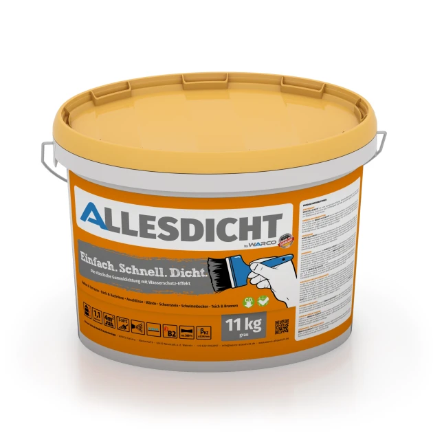 ALLESDICHT – Tagtæt von WARCO im Farbdesign Grå mit den Abmessungen 11 kg | 3,3 m². Produktfoto von Artikel 0030 in der Aufsicht von schräg vorne.