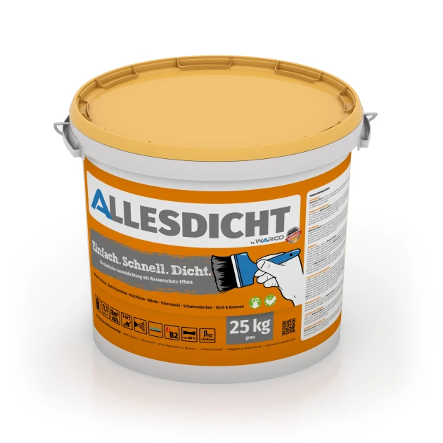 ALLESDICHT – Tagtæt von WARCO im Farbdesign Grå mit den Abmessungen 25 kg | 7,6 m². Produktfoto von Artikel 0026 in der Aufsicht von schräg vorne.