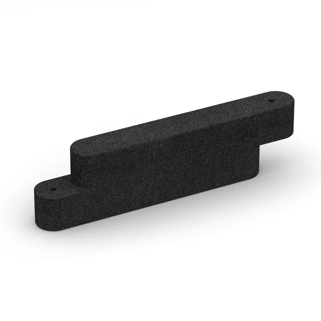 Gummikantsten von WARCO im Farbdesign Antracit mit den Abmessungen 100 x 15 x 30 cm. Produktfoto von Artikel 6639 in der Aufsicht von schräg vorne.