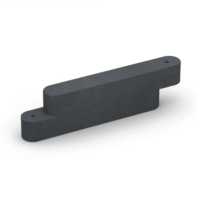 Gummikantsten von WARCO im Farbdesign Skifergrå mit den Abmessungen 100 x 15 x 30 cm. Produktfoto von Artikel 6642 in der Aufsicht von schräg vorne.