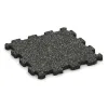 Poolflise fugfri von WARCO im Farbdesign Mørkgrå Granit mit den Abmessungen 306 x 306 x 20 mm. Produktfoto von Artikel 3848 in der Aufsicht von schräg vorne.