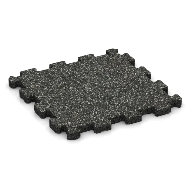 Poolflise fugfri von WARCO im Farbdesign Mørkgrå Granit mit den Abmessungen 306 x 306 x 20 mm. Produktfoto von Artikel 3848 in der Aufsicht von schräg vorne.