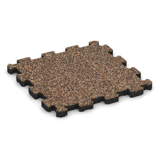 Poolflise fugfri von WARCO im Farbdesign Bast & Bark mit den Abmessungen 306 x 306 x 20 mm. Produktfoto von Artikel 3853 in der Aufsicht von schräg vorne.
