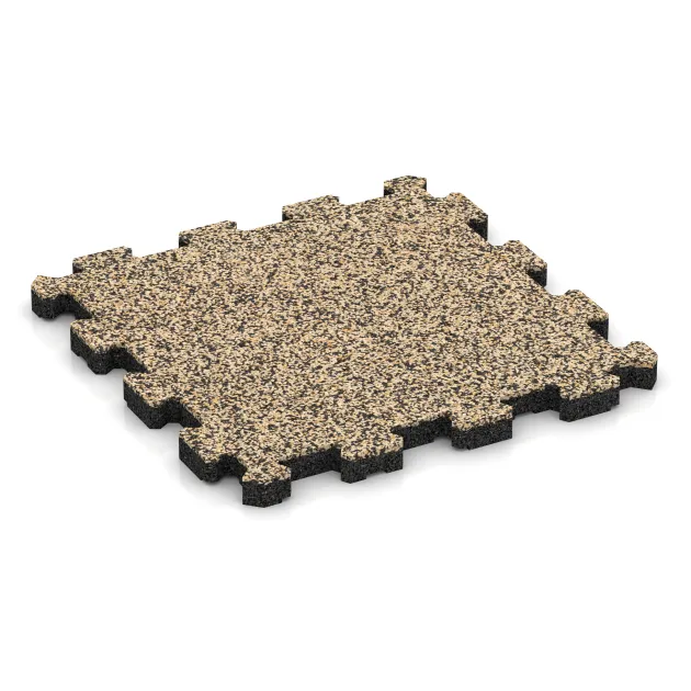 Poolflise fugfri von WARCO im Farbdesign Travertin mit den Abmessungen 306 x 306 x 20 mm. Produktfoto von Artikel 3856 in der Aufsicht von schräg vorne.