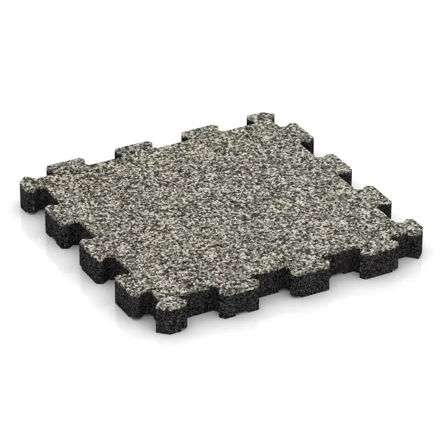 Poolflise fugfri von WARCO im Farbdesign Lys Granit mit den Abmessungen 306 x 306 x 30 mm. Produktfoto von Artikel 6106 in der Aufsicht von schräg vorne.
