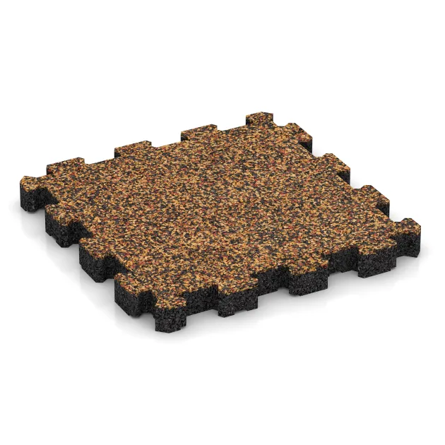Poolflise fugfri von WARCO im Farbdesign Terra Cotta mit den Abmessungen 306 x 306 x 30 mm. Produktfoto von Artikel 6107 in der Aufsicht von schräg vorne.