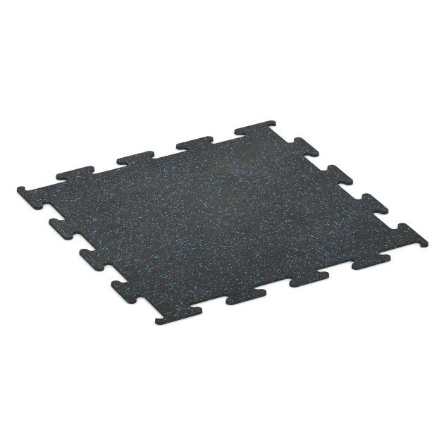 Fitness Performance Elite Træningsgulv von WARCO im Farbdesign Let Blå Sprøjtet mit den Abmessungen 100 x 100 x 1 cm | 1,00 m². Produktfoto von Artikel 3754 in der Aufsicht von schräg vorne.