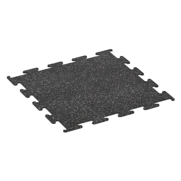 Fitness Performance Elite Træningsgulv von WARCO im Farbdesign Let gråspættet mit den Abmessungen 100 x 100 x 1 cm | 1,00 m². Produktfoto von Artikel 3776 in der Aufsicht von schräg vorne.
