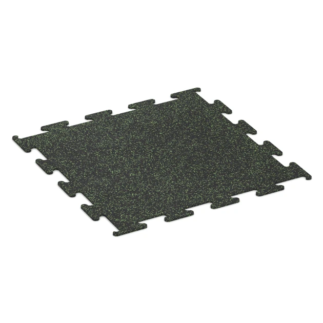 Fitness Performance Elite Træningsgulv von WARCO im Farbdesign Let Grøn Sprøjtet mit den Abmessungen 100 x 100 x 1 cm | 1,00 m². Produktfoto von Artikel 3755 in der Aufsicht von schräg vorne.