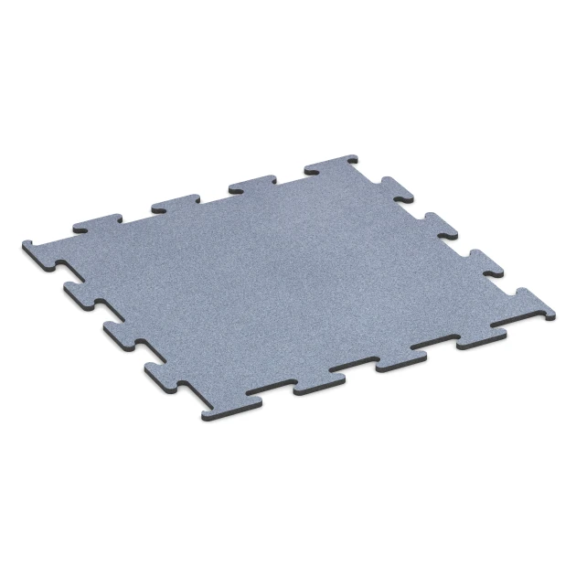 Fitness Performance Elite Træningsgulv von WARCO im Farbdesign Disgrå mit den Abmessungen 100 x 100 x 1,5 cm | 1,00 m². Produktfoto von Artikel 6148 in der Aufsicht von schräg vorne.