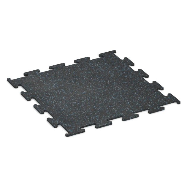 Fitness Performance Elite Træningsgulv von WARCO im Farbdesign Let blåspættet mit den Abmessungen 100 x 100 x 1,5 cm | 1,00 m². Produktfoto von Artikel 3758 in der Aufsicht von schräg vorne.
