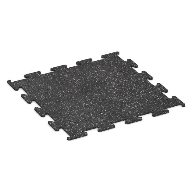 Fitness Performance Elite Træningsgulv von WARCO im Farbdesign Let Grå Sprøjtet mit den Abmessungen 100 x 100 x 1,5 cm | 1,00 m². Produktfoto von Artikel 3777 in der Aufsicht von schräg vorne.