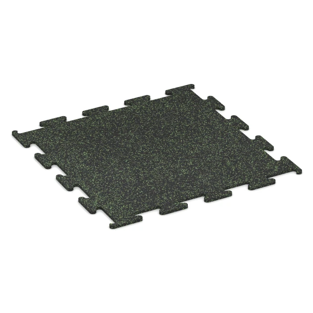 Fitness Performance Elite Træningsgulv von WARCO im Farbdesign Let Grøn Sprøjtet mit den Abmessungen 100 x 100 x 1,5 cm | 1,00 m². Produktfoto von Artikel 3759 in der Aufsicht von schräg vorne.