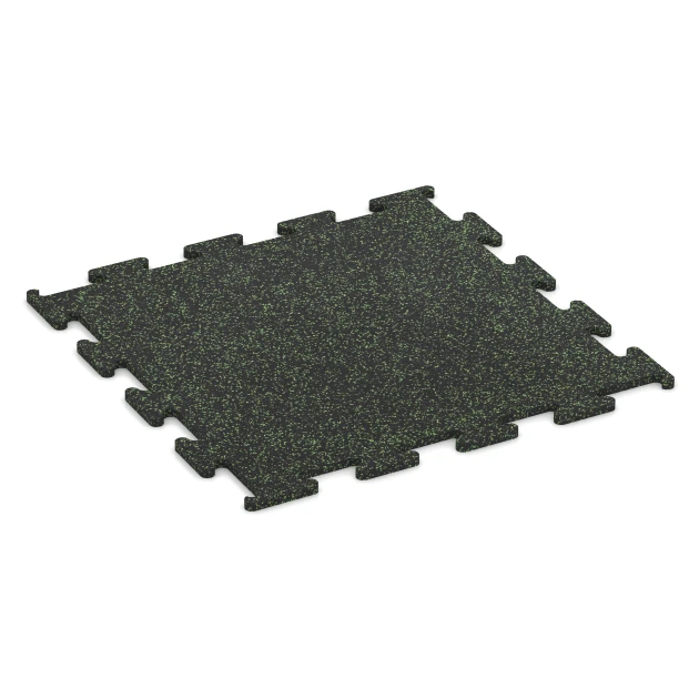 Fitness Performance Elite Træningsgulv von WARCO im Farbdesign Let Grøn Sprøjtet mit den Abmessungen 100 x 100 x 2 cm | 1,00 m². Produktfoto von Artikel 6979 in der Aufsicht von schräg vorne.