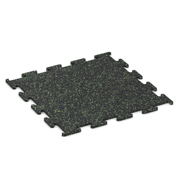 Fitness Performance Elite Træningsgulv von WARCO im Farbdesign Let Grøn Sprøjtet mit den Abmessungen 50 x 50 x 1 cm | 0,25 m². Produktfoto von Artikel 3767 in der Aufsicht von schräg vorne.