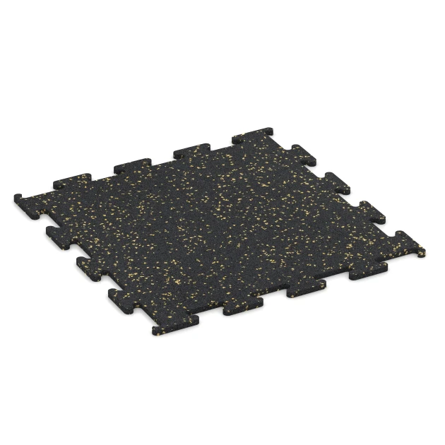 Fitness Performance Elite Træningsgulv von WARCO im Farbdesign Let Gul Sprøjtet mit den Abmessungen 50 x 50 x 1 cm | 0,25 m². Produktfoto von Artikel 3764 in der Aufsicht von schräg vorne.