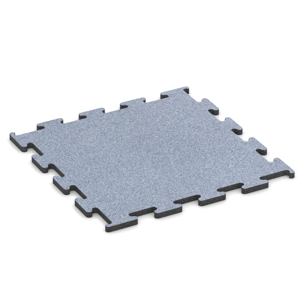 Fitness Performance Elite Træningsgulv von WARCO im Farbdesign Disgrå mit den Abmessungen 50 x 50 x 1,5 cm | 0,25 m². Produktfoto von Artikel 6154 in der Aufsicht von schräg vorne.