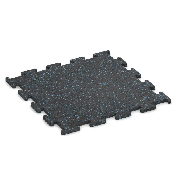 Fitness Performance Elite Træningsgulv von WARCO im Farbdesign Let blåspættet mit den Abmessungen 50 x 50 x 1,5 cm | 0,25 m². Produktfoto von Artikel 3770 in der Aufsicht von schräg vorne.