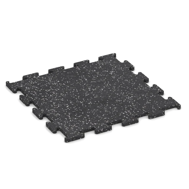 Fitness Performance Elite Træningsgulv von WARCO im Farbdesign Let gråspættet mit den Abmessungen 50 x 50 x 1,5 cm | 0,25 m². Produktfoto von Artikel 3780 in der Aufsicht von schräg vorne.