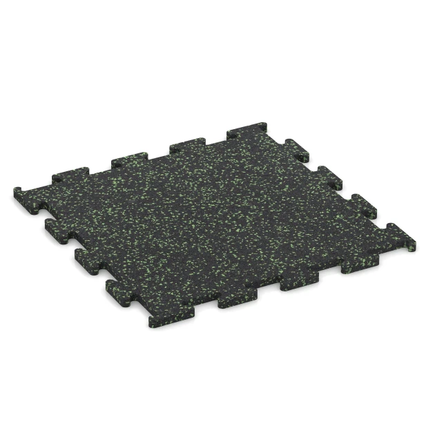 Fitness Performance Elite Træningsgulv von WARCO im Farbdesign Let Grøn Sprøjtet mit den Abmessungen 50 x 50 x 1,5 cm | 0,25 m². Produktfoto von Artikel 3771 in der Aufsicht von schräg vorne.