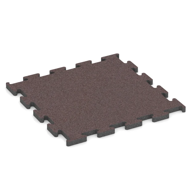 Fitness Performance Elite Træningsgulv von WARCO im Farbdesign Mineralrød mit den Abmessungen 50 x 50 x 2 cm | 0,25 m². Produktfoto von Artikel 6155 in der Aufsicht von schräg vorne.