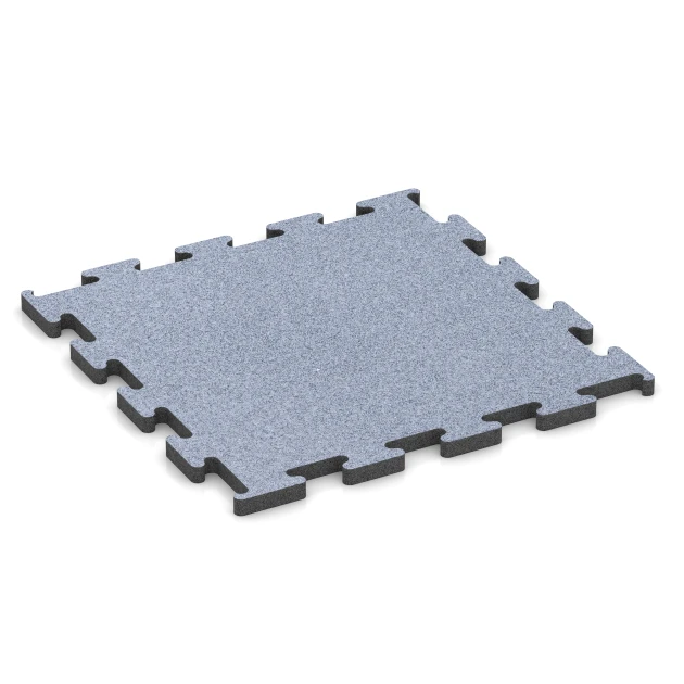 Fitness Performance Elite Træningsgulv von WARCO im Farbdesign Disgrå mit den Abmessungen 50 x 50 x 2 cm | 0,25 m². Produktfoto von Artikel 6156 in der Aufsicht von schräg vorne.