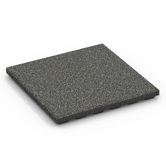 Faldsikringsflise – 120 cm von WARCO im Farbdesign Mørkegrå granit mit den Abmessungen 50 x 50 x 4 cm | 0,25 m². Produktfoto von Artikel 6422 in der Aufsicht von schräg vorne.
