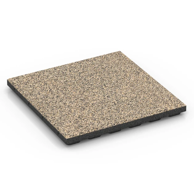 Faldsikringsflise – 120 cm von WARCO im Farbdesign Travertin mit den Abmessungen 50 x 50 x 4 cm | 0,25 m². Produktfoto von Artikel 6428 in der Aufsicht von schräg vorne.