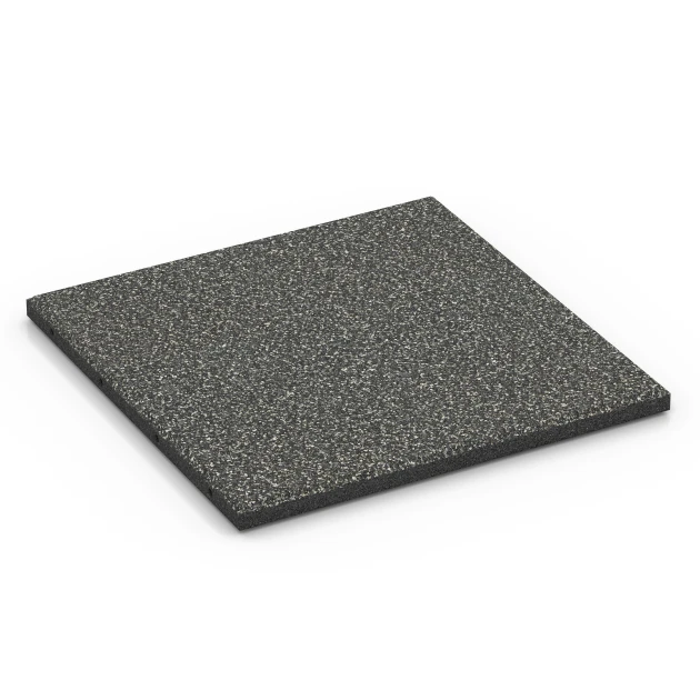 Faldsikringsflise – 90 cm von WARCO im Farbdesign Mørkegrå granit mit den Abmessungen 50 x 50 x 3 cm | 0,25 m². Produktfoto von Artikel 6413 in der Aufsicht von schräg vorne.
