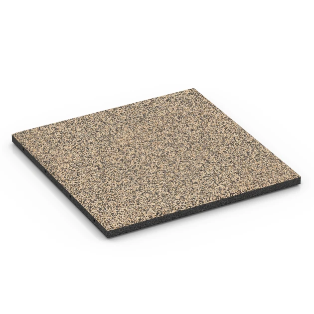 Faldsikringsflise – 90 cm von WARCO im Farbdesign Travertin mit den Abmessungen 50 x 50 x 3 cm | 0,25 m². Produktfoto von Artikel 6419 in der Aufsicht von schräg vorne.