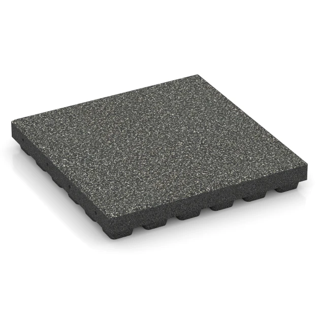 Faldsikringsflise – 210 cm von WARCO im Farbdesign Mørkegrå granit mit den Abmessungen 50 x 50 x 7 cm. Produktfoto von Artikel 6440 in der Aufsicht von schräg vorne.