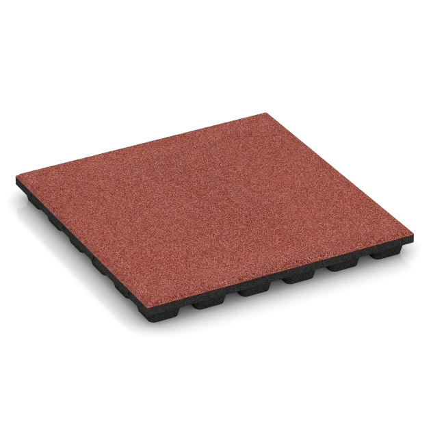 Faldsikringsflise 170 cm von WARCO im Farbdesign Tomatrød mit den Abmessungen 50 x 50 x 4,8 cm | 0,25 m². Produktfoto von Artikel 6136 in der Aufsicht von schräg vorne.